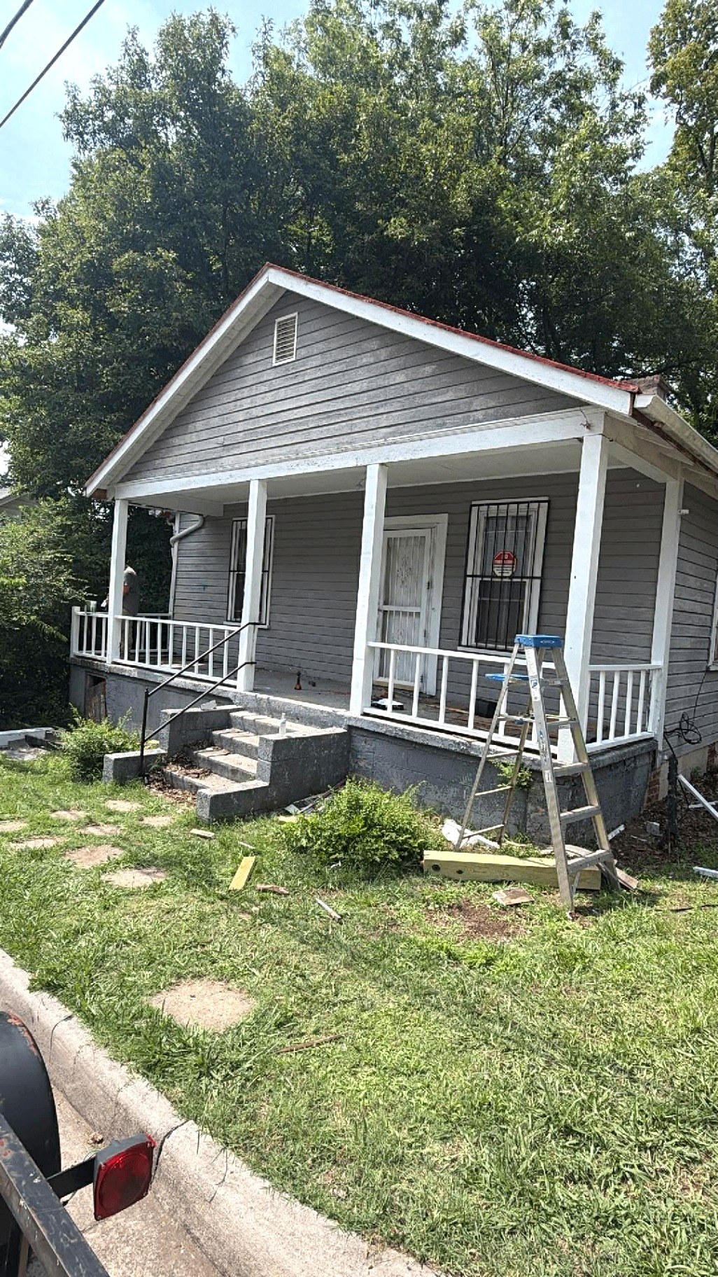 Client exterior renovation and porch project